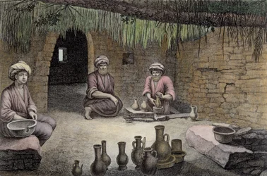 Innenansicht einer Töpferwerkstatt, aus Band II Künste und Handwerke von 